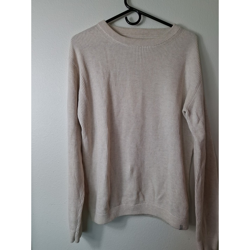 Minimum Men's Cream 100% Cotton Knit Heavyweight Pullover Sweater Sz Medium